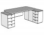 Пример 2 (Столешница №3, опорная греденция, опорная тумба, передняя панель ЛДСП)