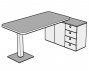 Пример 3 (Столешница №3, опорная греденция, опора металлическая №4)