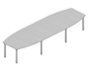 MMH4012 Стол для переговоров (3 модуля, металлические опоры)